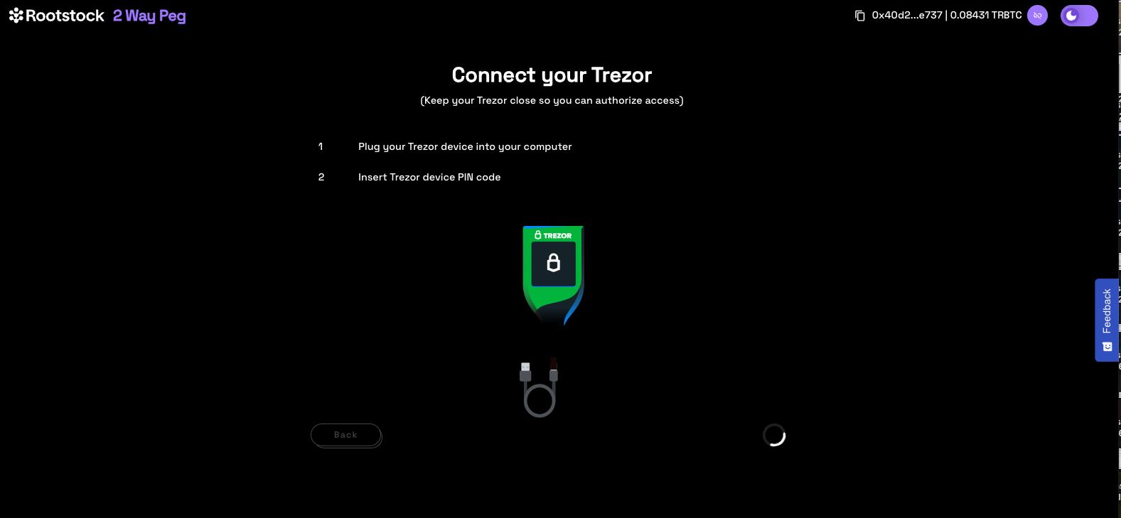 Connect Trezor